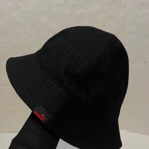 Vintage Puma Felt Bucket Hat Unisex B Boy Original Black S/M